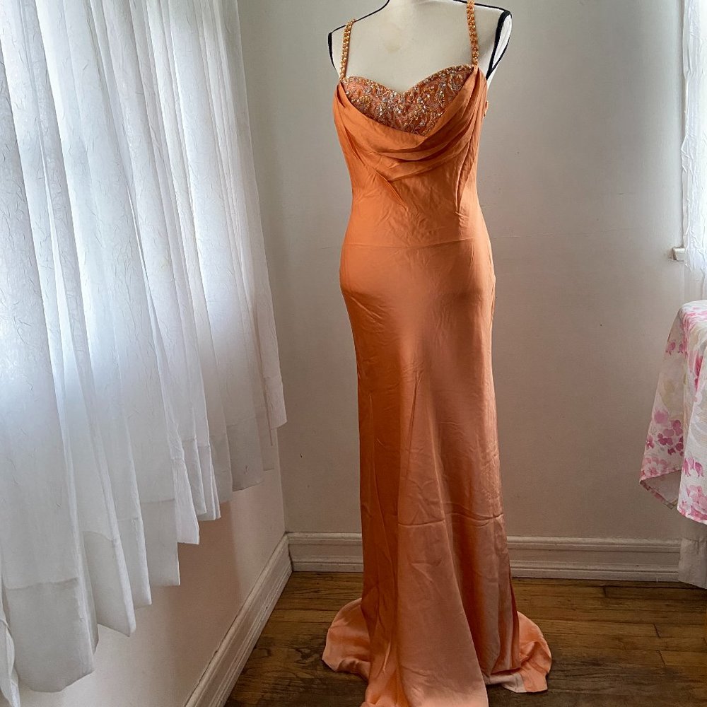 Orange gradient party dress